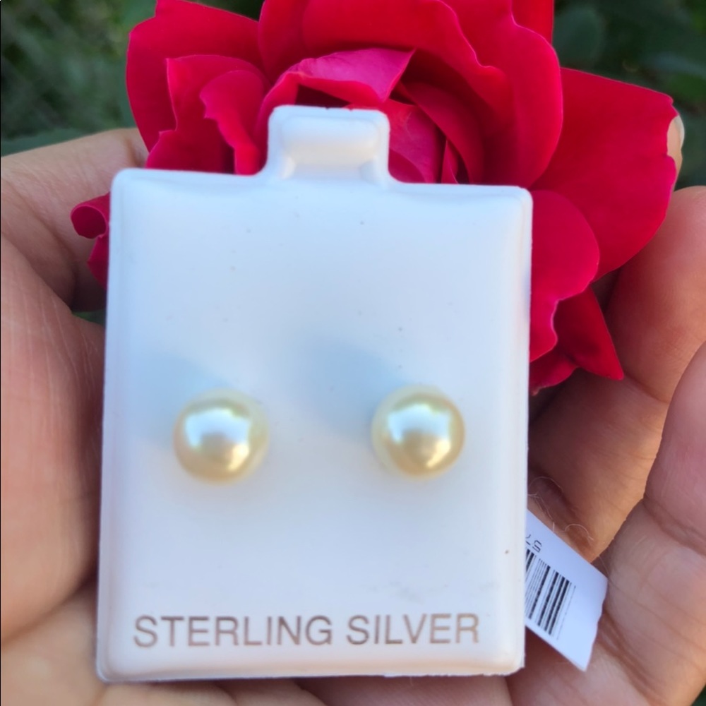 🔲Genuine pearl 925 sterling silver 🔲